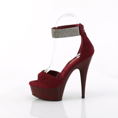 DELIGHT-625 *6" Heel, 1 3/4" PF Close Back Sandal w/RS, Back Zip