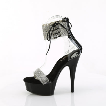 DELIGHT-627RS 6" Heel, 1 3/4" PF Ankle Cuff Sandal w/RS, Back Zip
