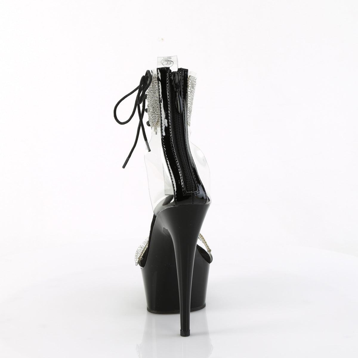 DELIGHT-627RS 6" Heel, 1 3/4" PF Ankle Cuff Sandal w/RS, Back Zip
