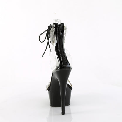 DELIGHT-627RS 6" Heel, 1 3/4" PF Ankle Cuff Sandal w/RS, Back Zip