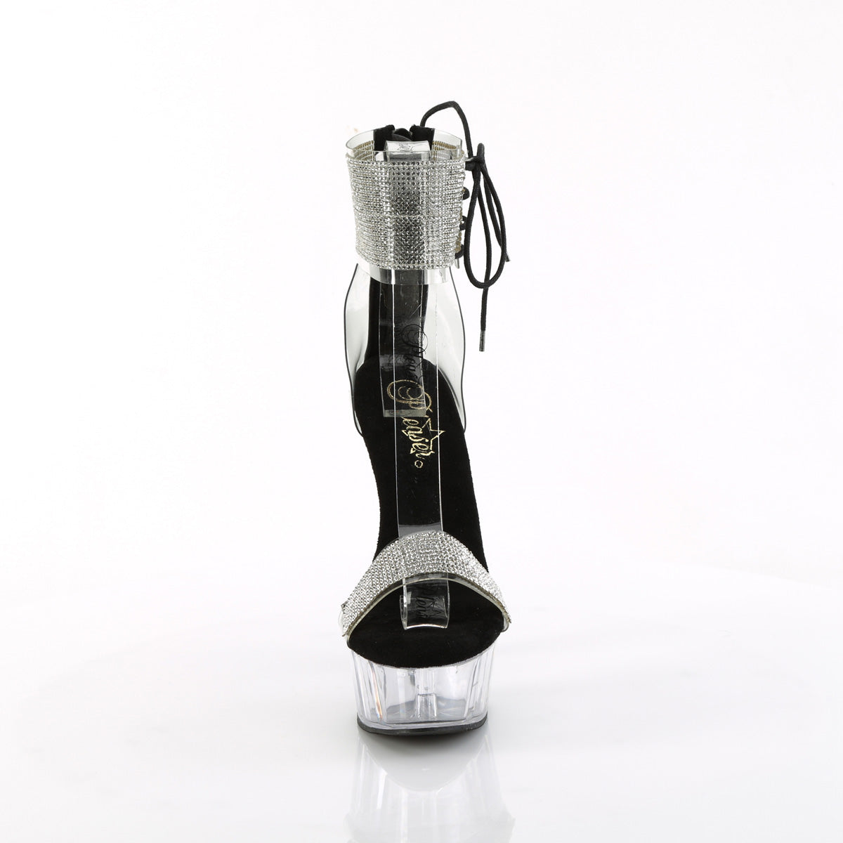 DELIGHT-627RS 6" Heel, 1 3/4" PF Ankle Cuff Sandal w/RS, Back Zip