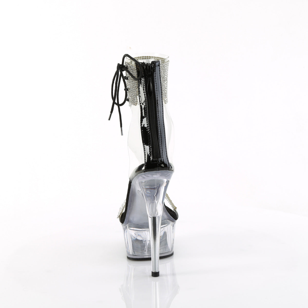 DELIGHT-627RS 6" Heel, 1 3/4" PF Ankle Cuff Sandal w/RS, Back Zip
