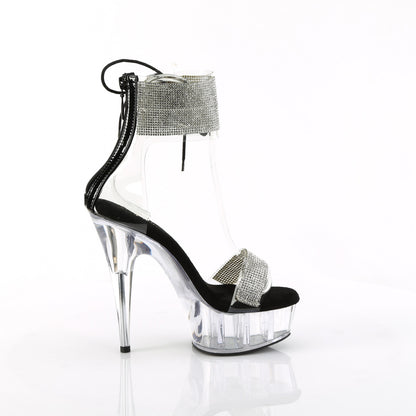 DELIGHT-627RS 6" Heel, 1 3/4" PF Ankle Cuff Sandal w/RS, Back Zip