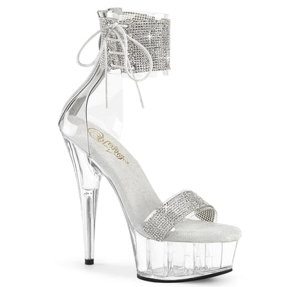DELIGHT-627RS 6" Heel, 1 3/4" PF Ankle Cuff Sandal w/RS, Back Zip
