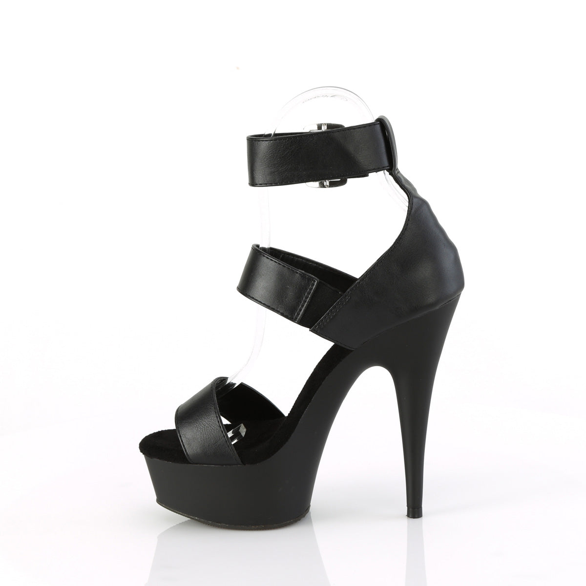 DELIGHT-629 *6" Heel,1 3/4" PF Close Back Triple Band Ankle Strap Sandal