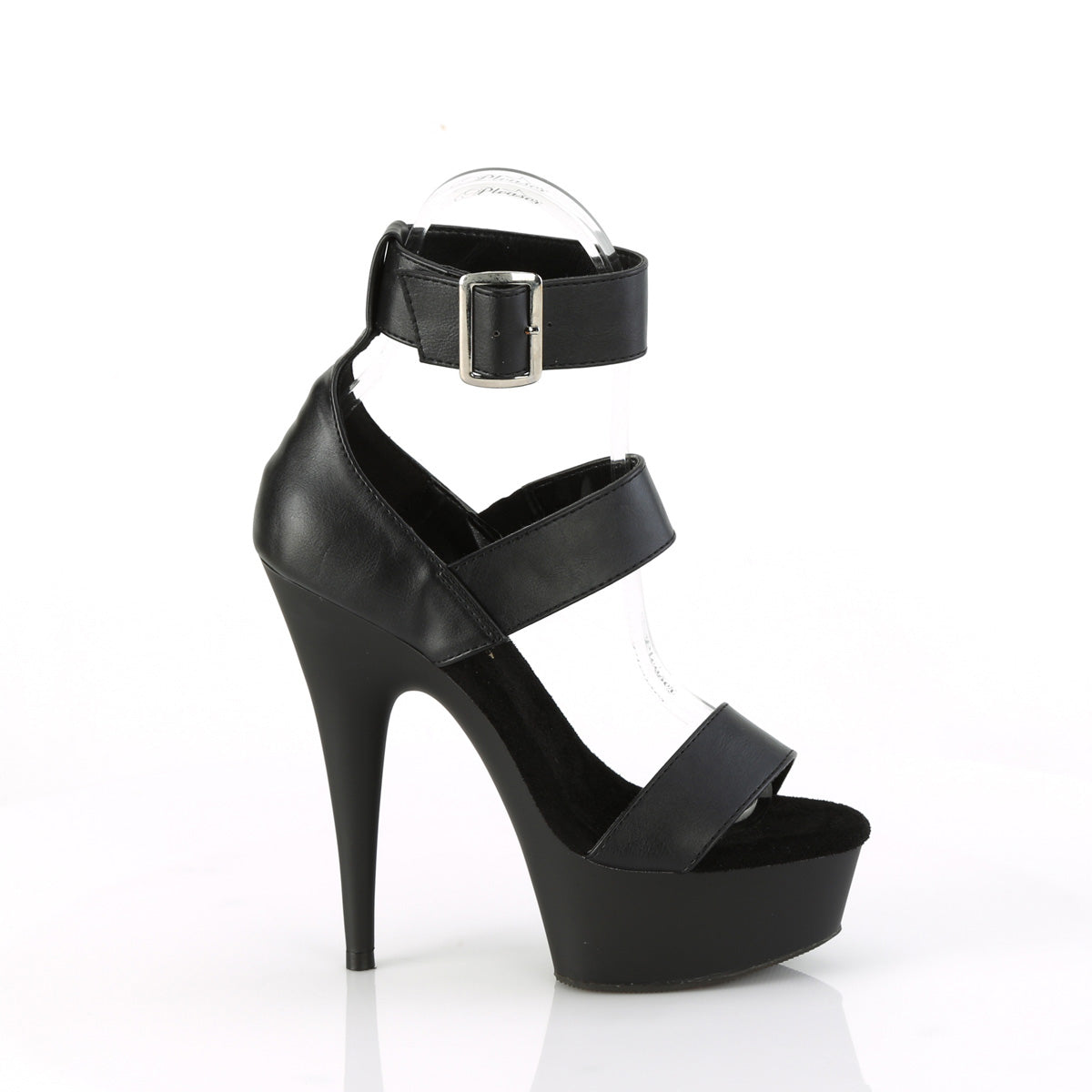 DELIGHT-629 *6" Heel,1 3/4" PF Close Back Triple Band Ankle Strap Sandal