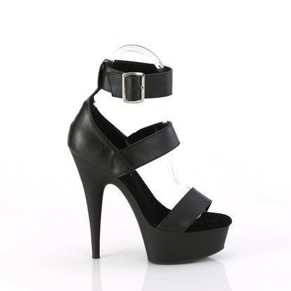 DELIGHT-629 *6" Heel,1 3/4" PF Close Back Triple Band Ankle Strap Sandal