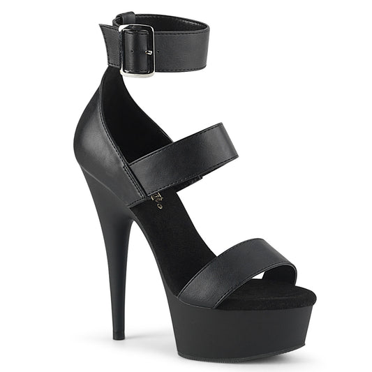 DELIGHT-629 *6" Heel,1 3/4" PF Close Back Triple Band Ankle Strap Sandal