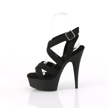 DELIGHT-638 *6" Heel, 1 3/4" PF Criss Cross Ankle Strap Sandal