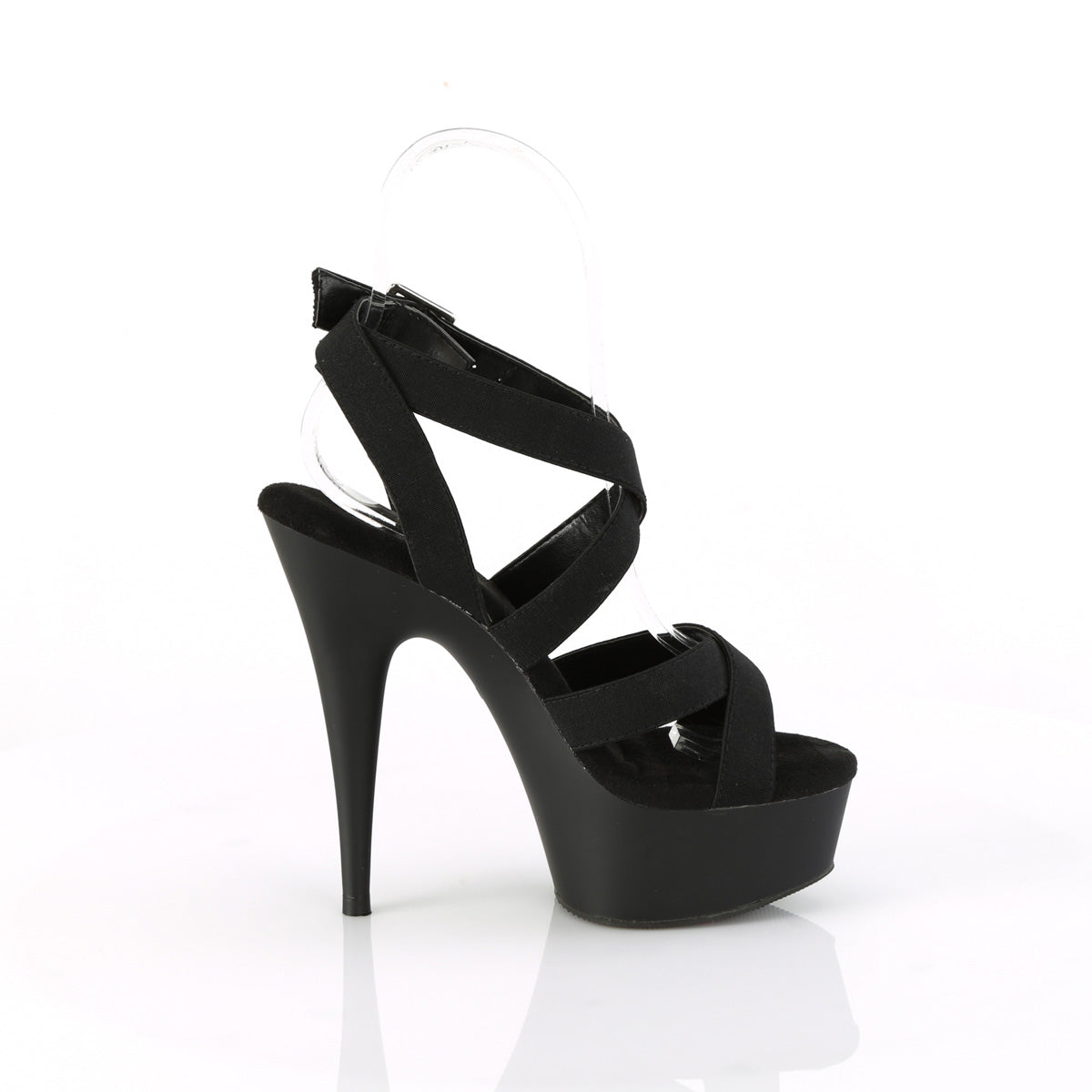 DELIGHT-638 *6" Heel, 1 3/4" PF Criss Cross Ankle Strap Sandal
