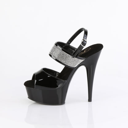 DELIGHT-639 6" Heel, 1 3/4" PF Sling Back Ankle Strap Sandal