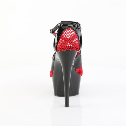 DELIGHT-652-1 *6" Heel, 1 3/4" PF Two Tone Peep Toe Criss-Cross Sandal