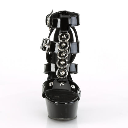 DELIGHT-658 6" Heel, 1 3/4" PF Strappy T-Strap Close Back Sandal