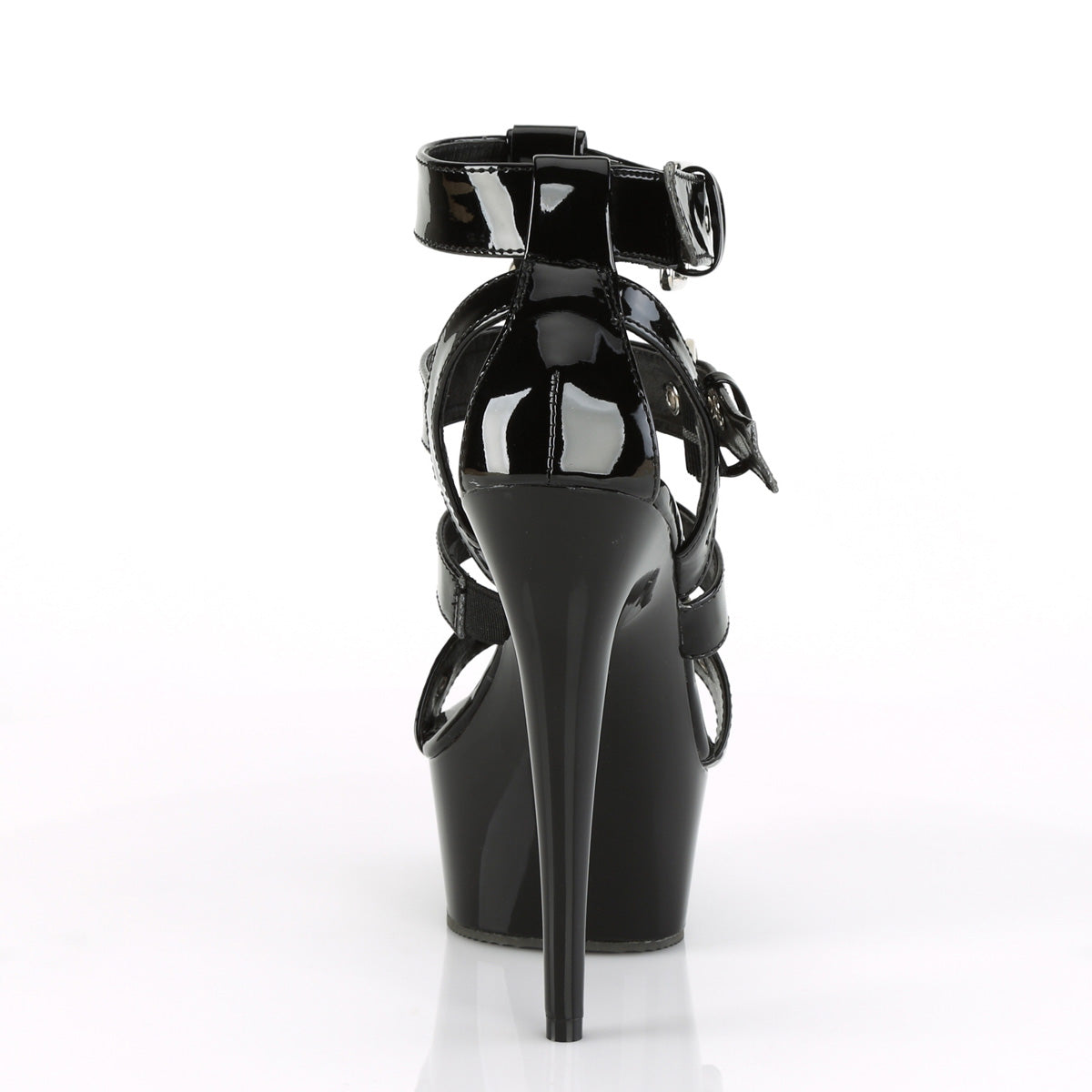 DELIGHT-658 6" Heel, 1 3/4" PF Strappy T-Strap Close Back Sandal