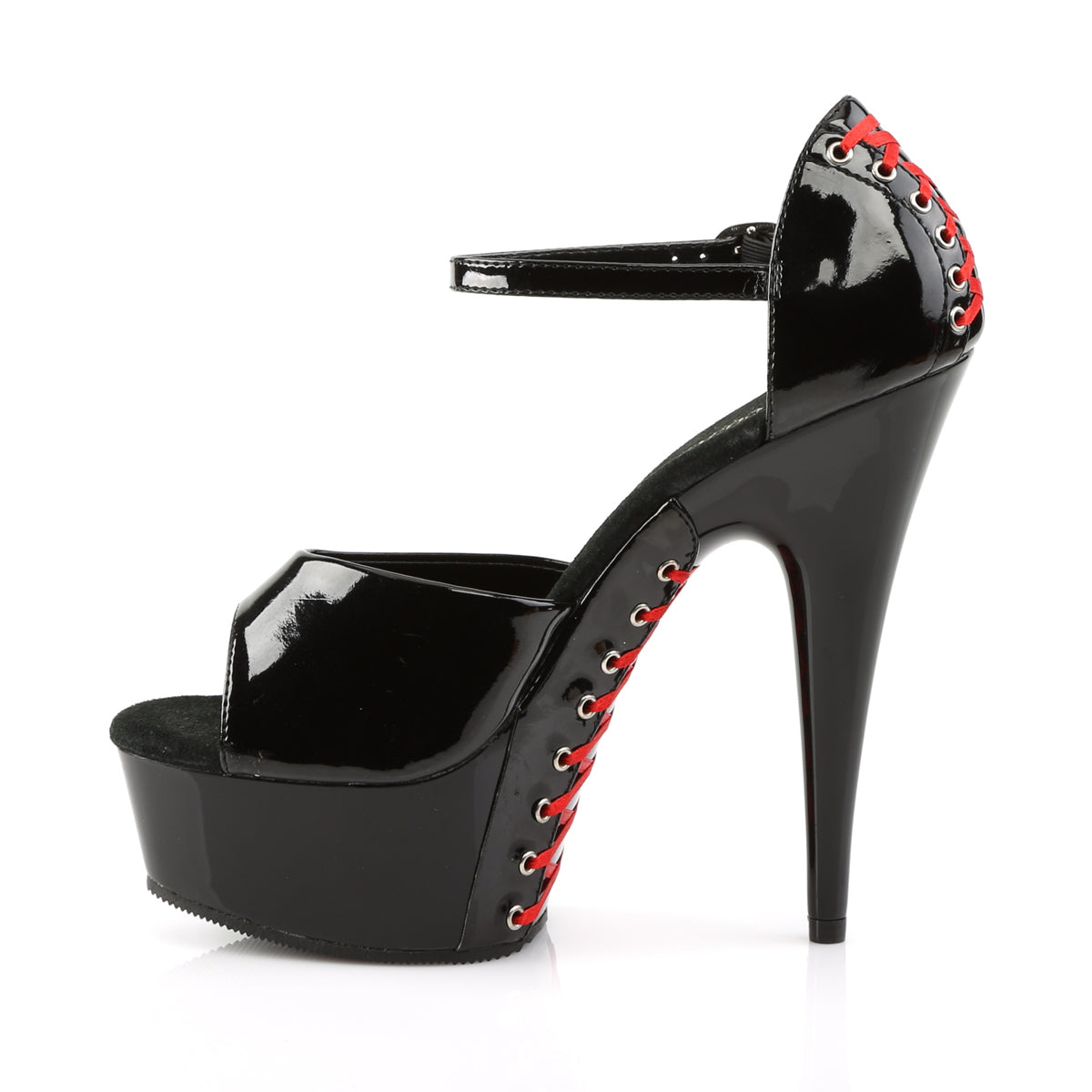 DELIGHT-660FH 6" Heel, 1 3/4" PF d'Orsay Sandal w/ Corset Lacing