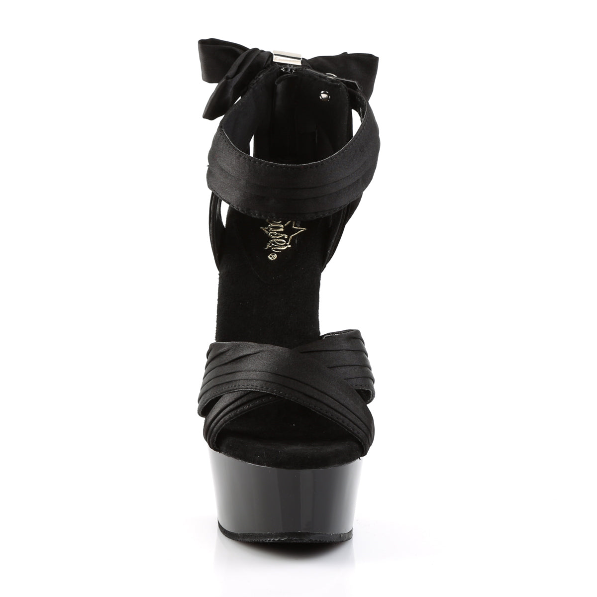 DELIGHT-668 6" Heel, 1 3/4" PF Criss-Cross Straps Close Back Sandal