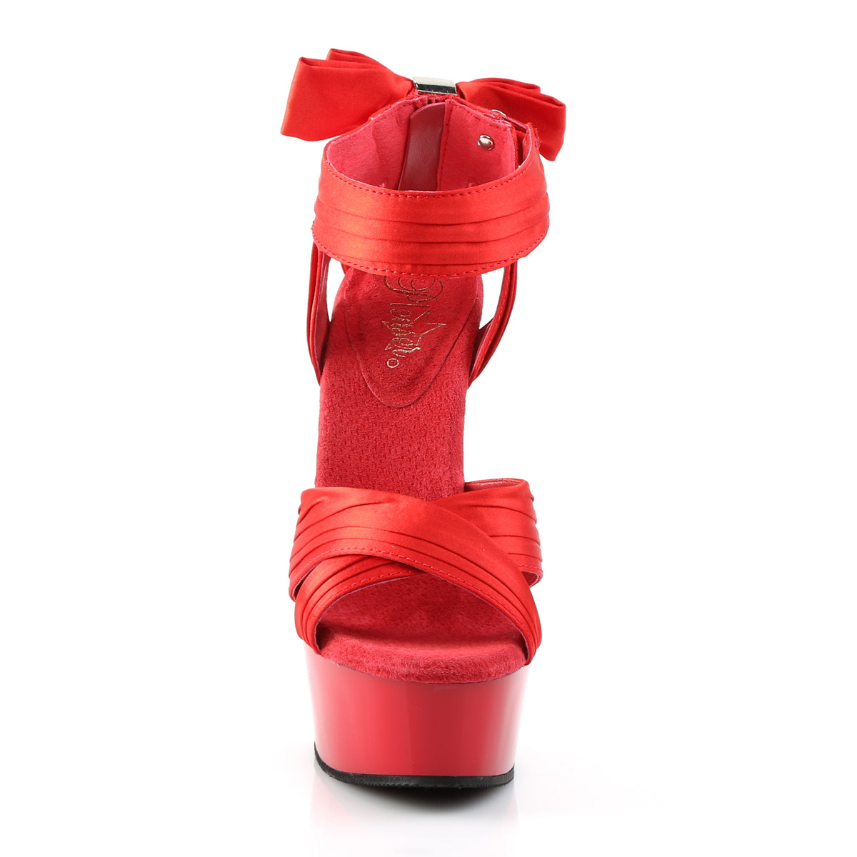 DELIGHT-668 6" Heel, 1 3/4" PF Criss-Cross Straps Close Back Sandal