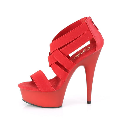DELIGHT-669 6" Heel, 1 3/4" PF Cross Close Back Sandal, Back Zip