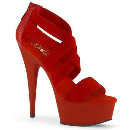 DELIGHT-669 6" Heel, 1 3/4" PF Cross Close Back Sandal, Back Zip