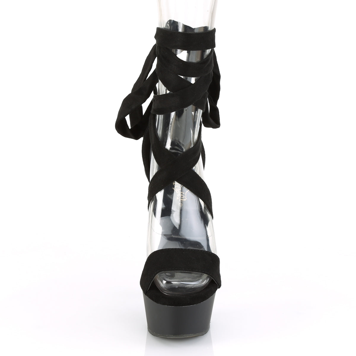 DELIGHT-671 6" Heel, 1 3/4" PF Criss Cross Ankle Wrap Sandal