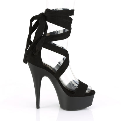 DELIGHT-671 6" Heel, 1 3/4" PF Criss Cross Ankle Wrap Sandal