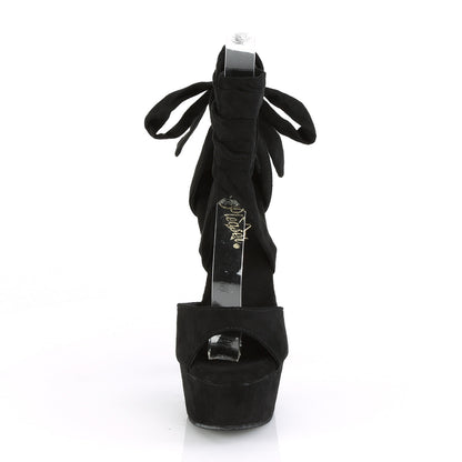 DELIGHT-679 6" Heel, 1 3/4" PF Criss Cross Ankle Wrap Sandal