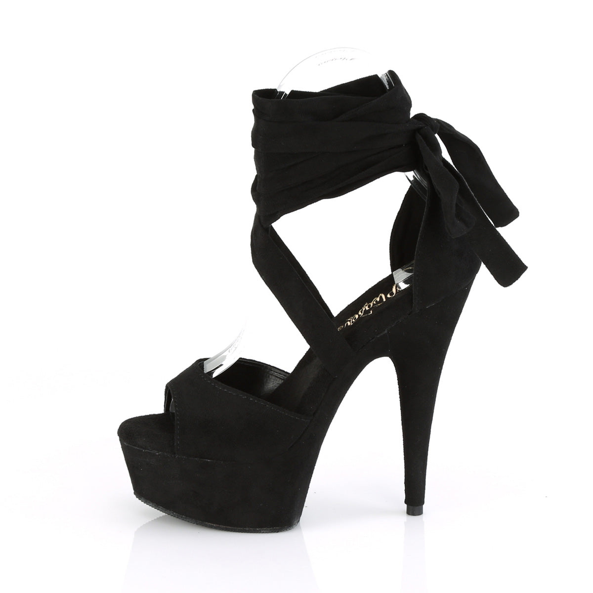 DELIGHT-679 6" Heel, 1 3/4" PF Criss Cross Ankle Wrap Sandal