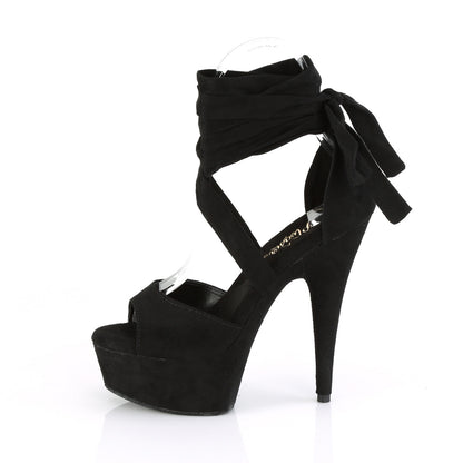 DELIGHT-679 6" Heel, 1 3/4" PF Criss Cross Ankle Wrap Sandal