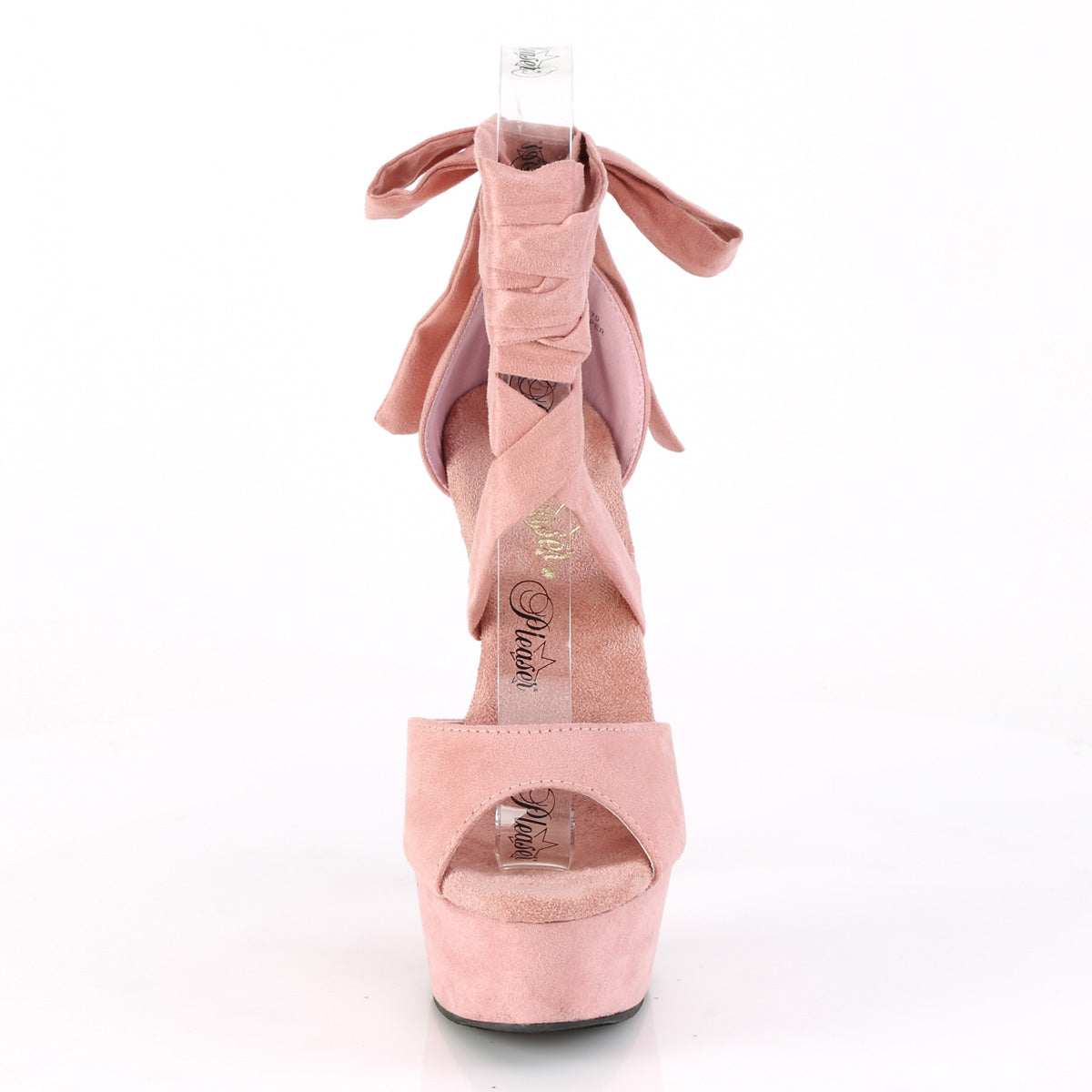 DELIGHT-679 6" Heel, 1 3/4" PF Criss Cross Ankle Wrap Sandal