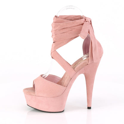 DELIGHT-679 6" Heel, 1 3/4" PF Criss Cross Ankle Wrap Sandal