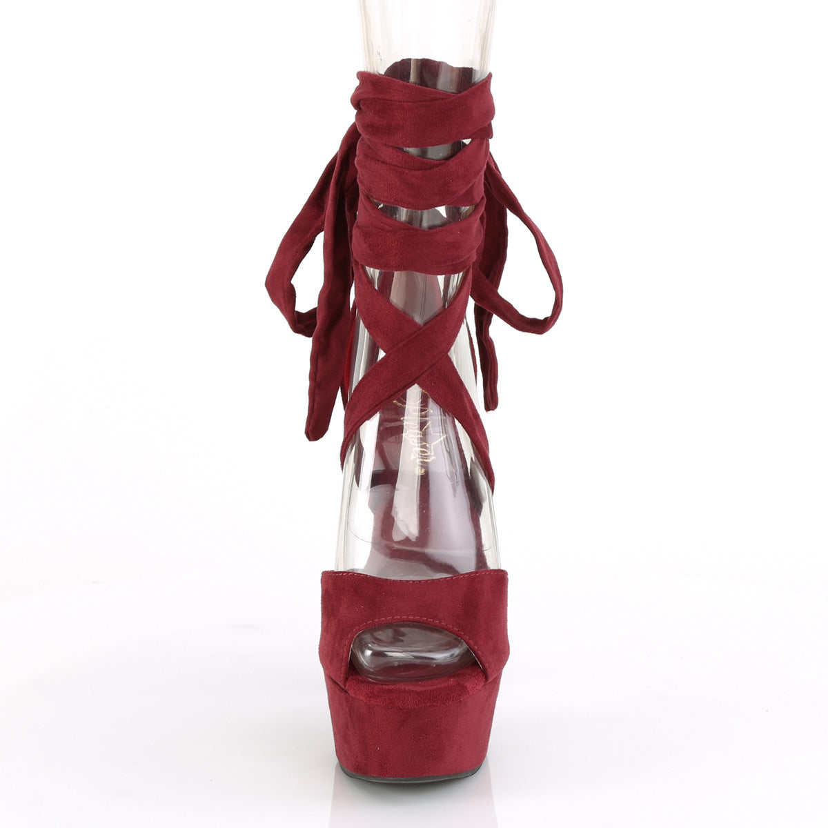 DELIGHT-679 *6" Heel, 1 3/4" PF Criss Cross Ankle Wrap Sandal