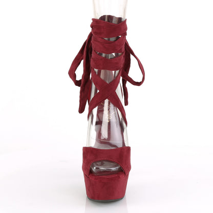 DELIGHT-679 *6" Heel, 1 3/4" PF Criss Cross Ankle Wrap Sandal