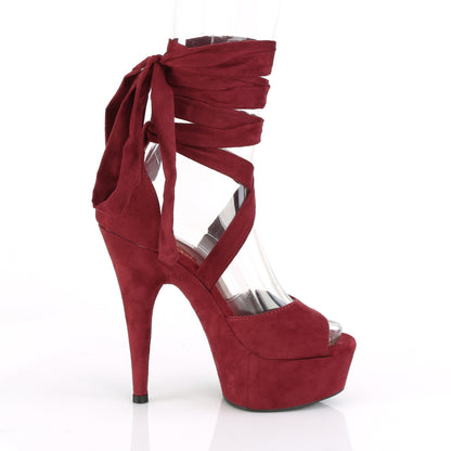 DELIGHT-679 *6" Heel, 1 3/4" PF Criss Cross Ankle Wrap Sandal