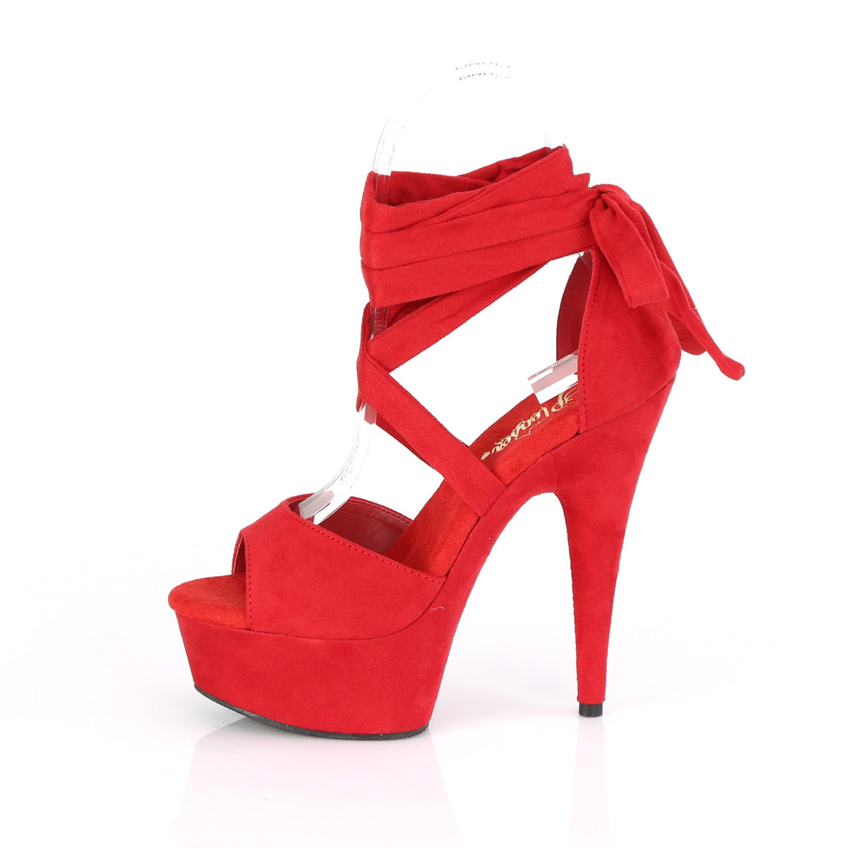 DELIGHT-679 *6" Heel, 1 3/4" PF Criss Cross Ankle Wrap Sandal