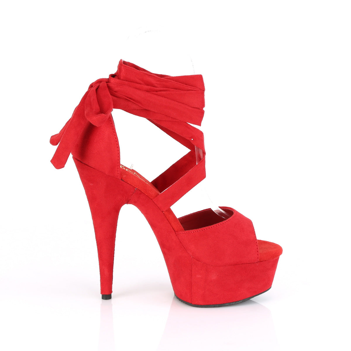 DELIGHT-679 *6" Heel, 1 3/4" PF Criss Cross Ankle Wrap Sandal