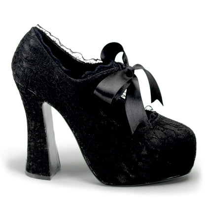 DEMON-11 5" Concealed PF MJ Pump w/ Lace Overlay & Bow