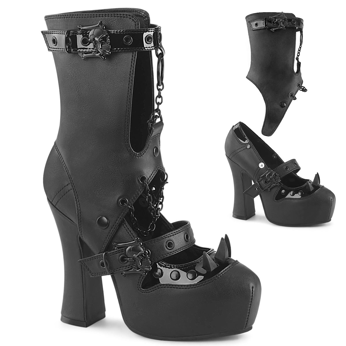 DEMON-13 *5" Heel 1 1/2" Concealed PF Maryjane Pump w/ Spat