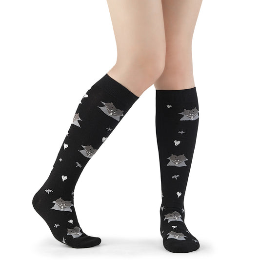 DH-202 Vampire Heart Print Knee High