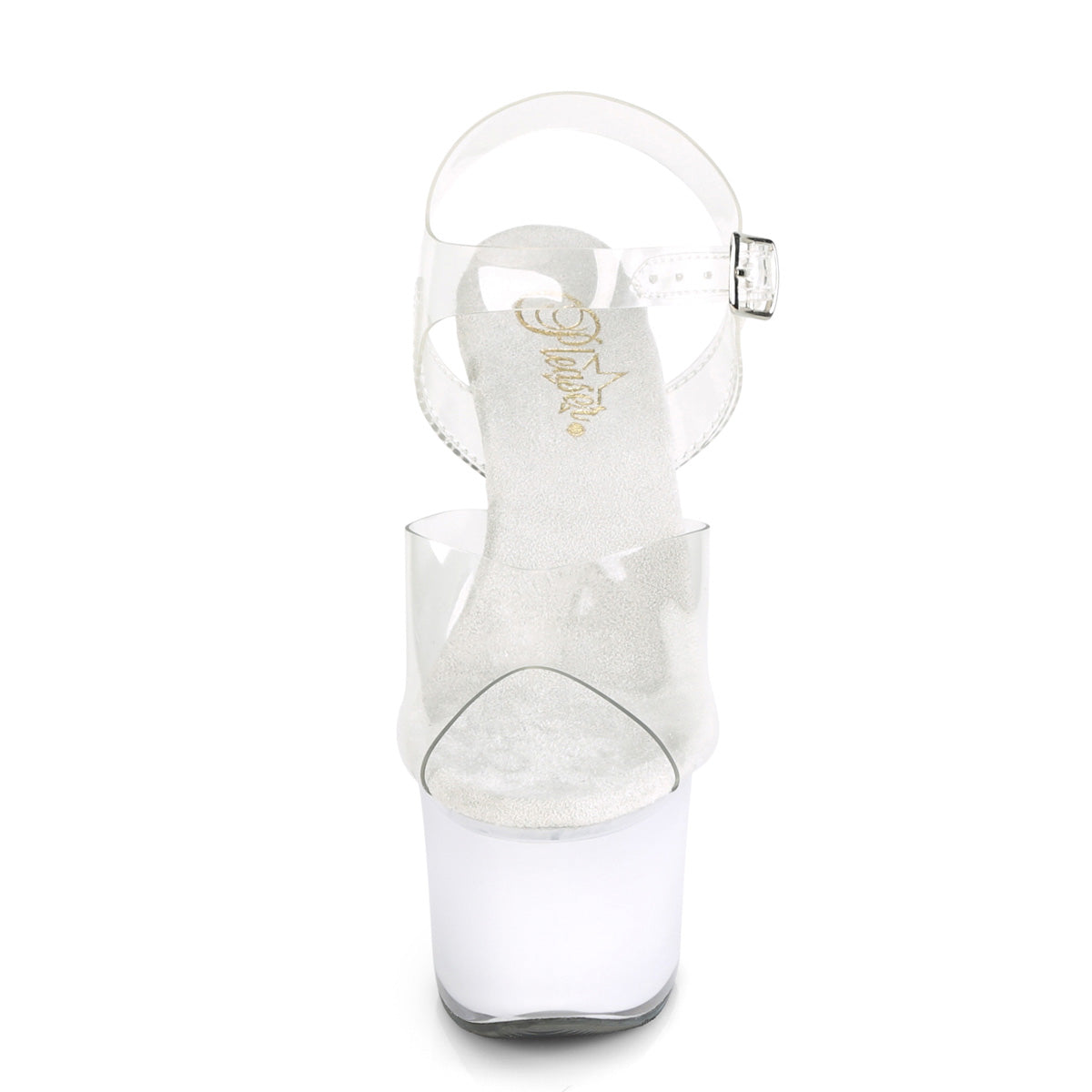 DISCOLITE-708 7" Heel, 2 3/4" PF LED Illuminated Ankle Strap Sandal
