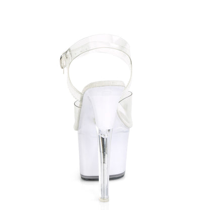 DISCOLITE-708 7" Heel, 2 3/4" PF LED Illuminated Ankle Strap Sandal
