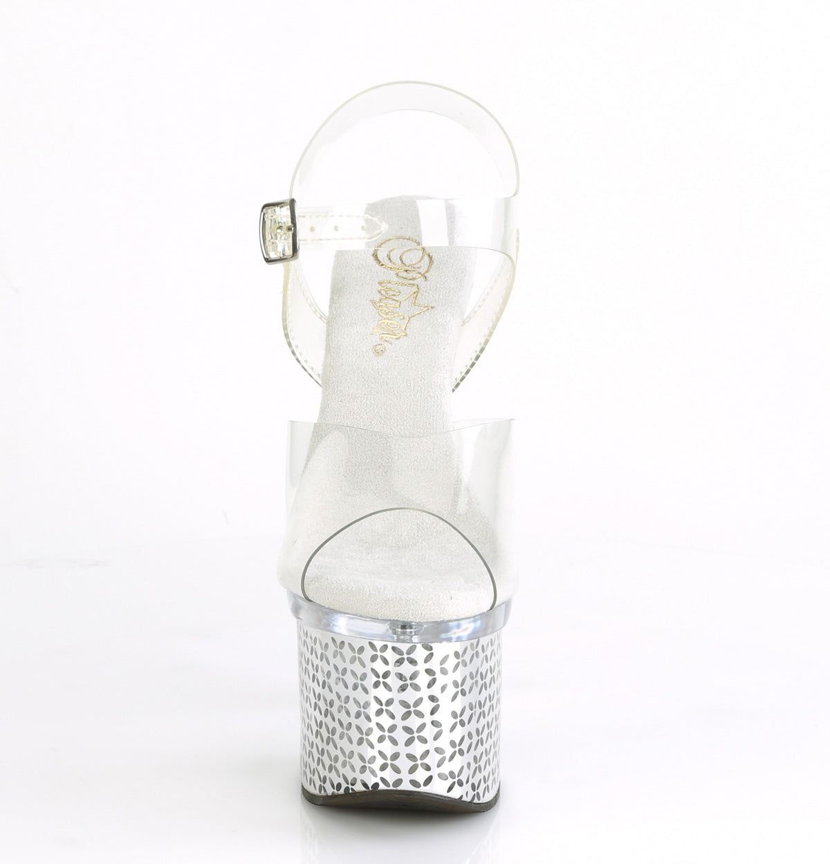 DISCOLITE-708FLP 7" Heel, 3" PF LED Illuminated Ankle Strap Sandal