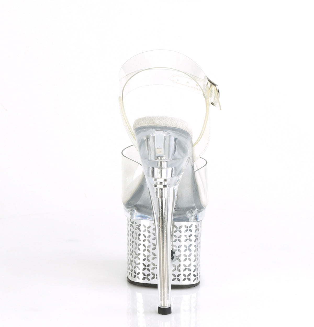DISCOLITE-708FLP 7" Heel, 3" PF LED Illuminated Ankle Strap Sandal