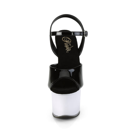 DISCOLITE-709 7" Heel, 2 3/4" PF LED Illuminated Ankle Strap Sandal