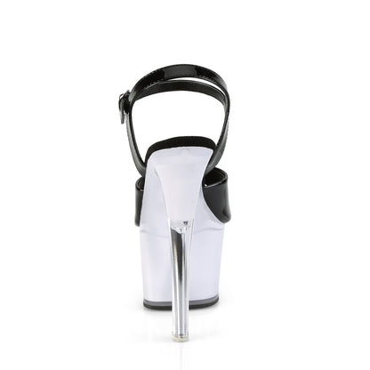DISCOLITE-709 7" Heel, 2 3/4" PF LED Illuminated Ankle Strap Sandal
