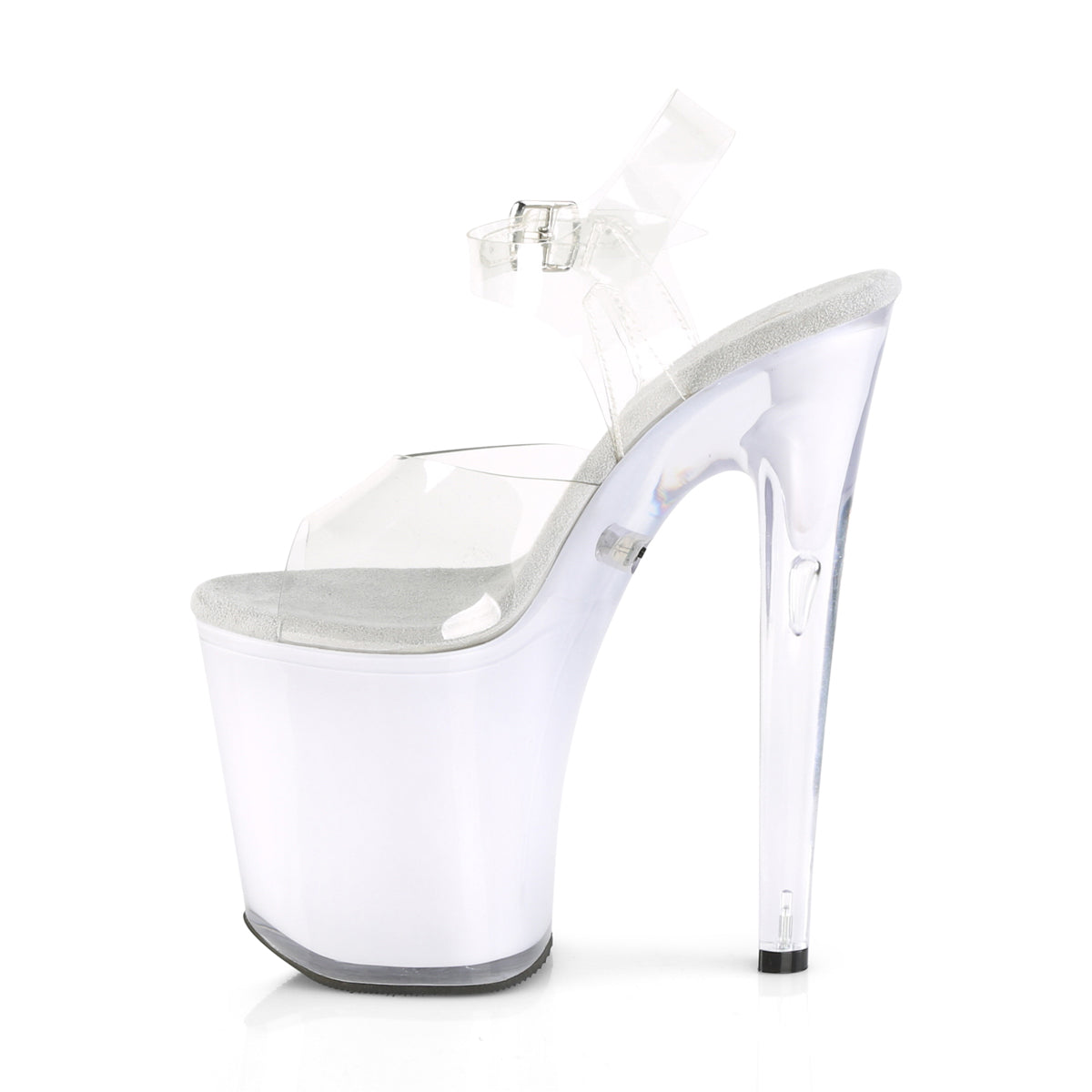 DISCOLITE-808 8" Heel, 4" PF LED Illuminated Ankle Strap Sandal