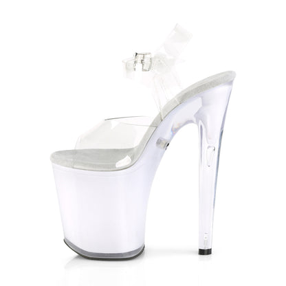 DISCOLITE-808 8" Heel, 4" PF LED Illuminated Ankle Strap Sandal