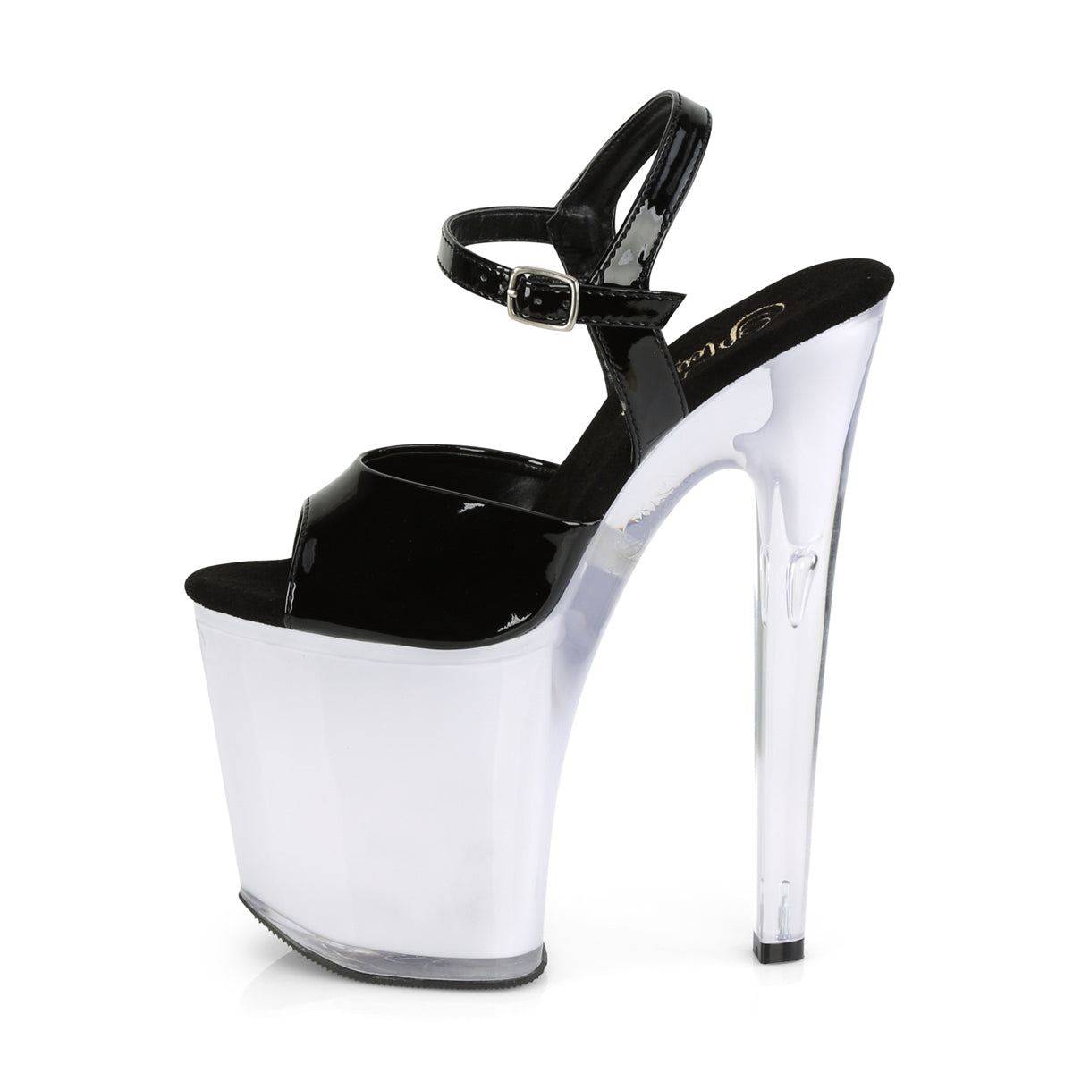 DISCOLITE-809 8" Heel, 4" PF LED Illuminated Ankle Strap Sandal