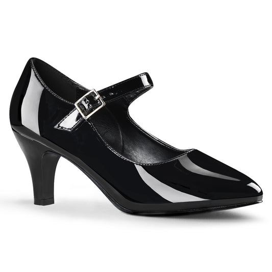 DIVINE-440 3" Block Heel D'orsay Mary Jane Pump