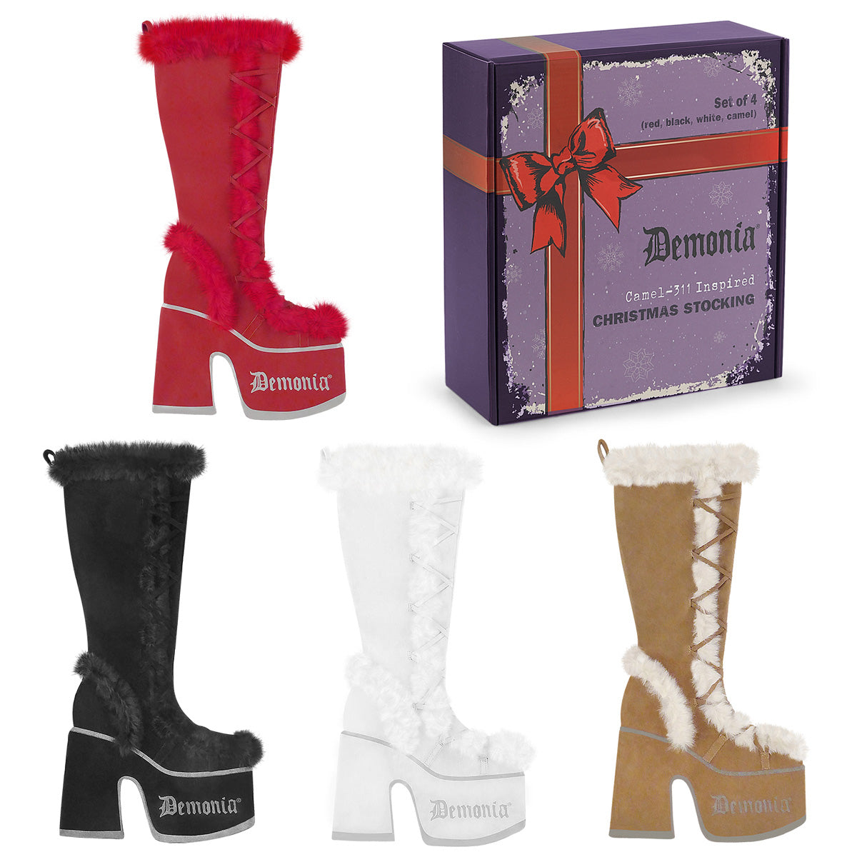 DMXMASSTKG-4 DEMONIA Christmas Boot Stockings