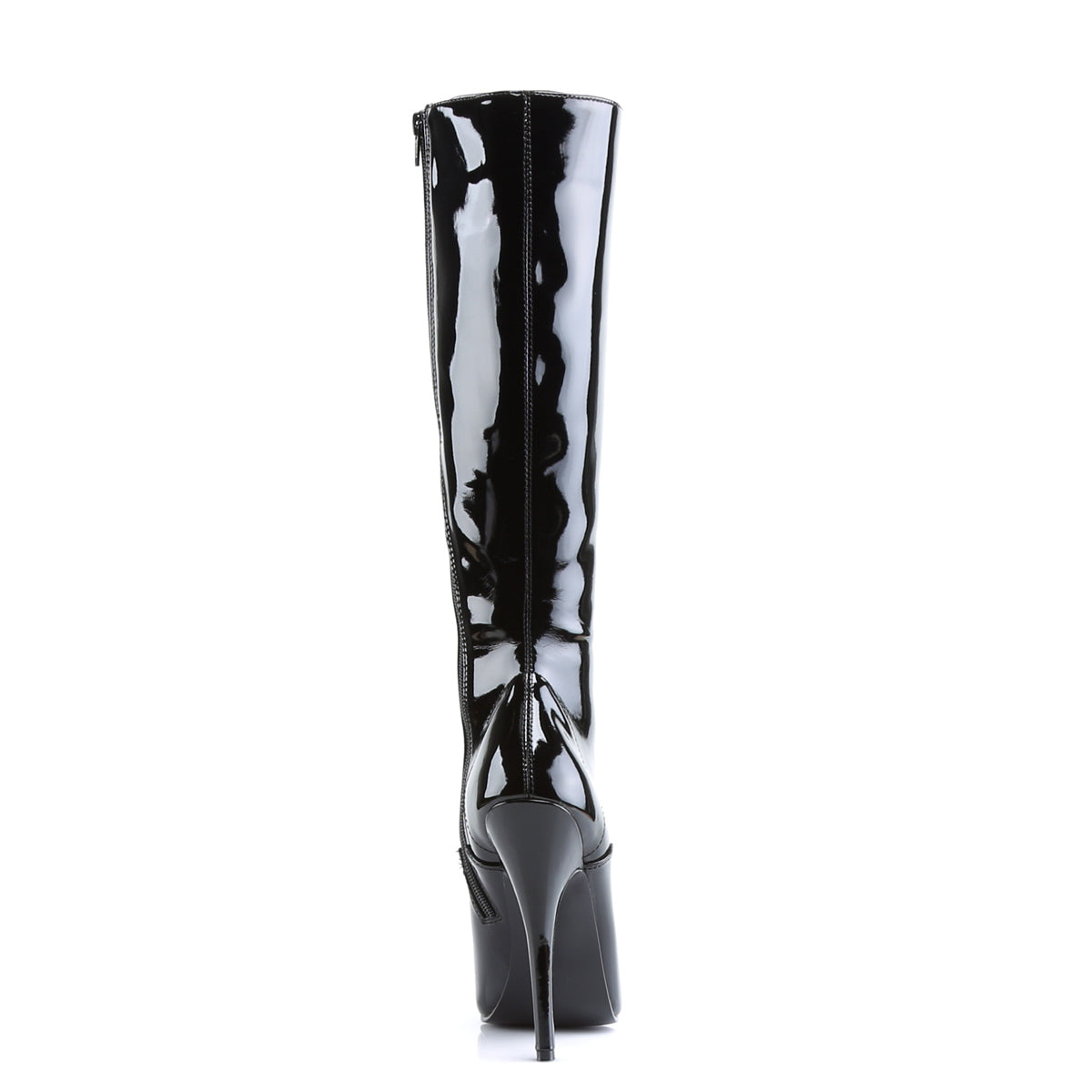 DOMINA-2020 6" Lace-Up Knee Boot, Side Zip